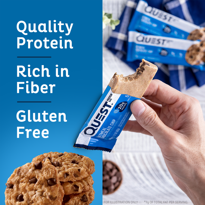 Oatmeal Chocolate Chip Protein Bars