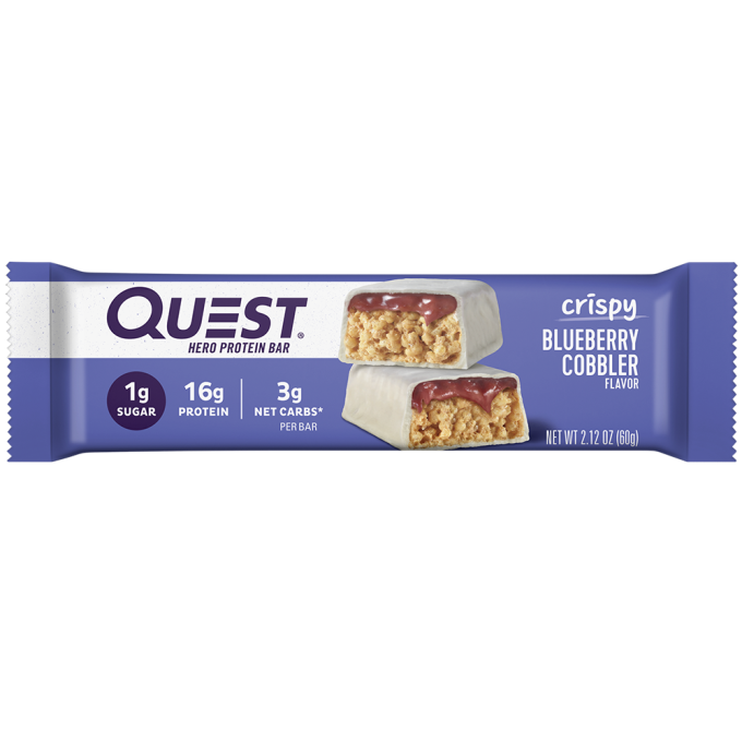 Blueberry Cobbler Crispy Hero Protein Bars
