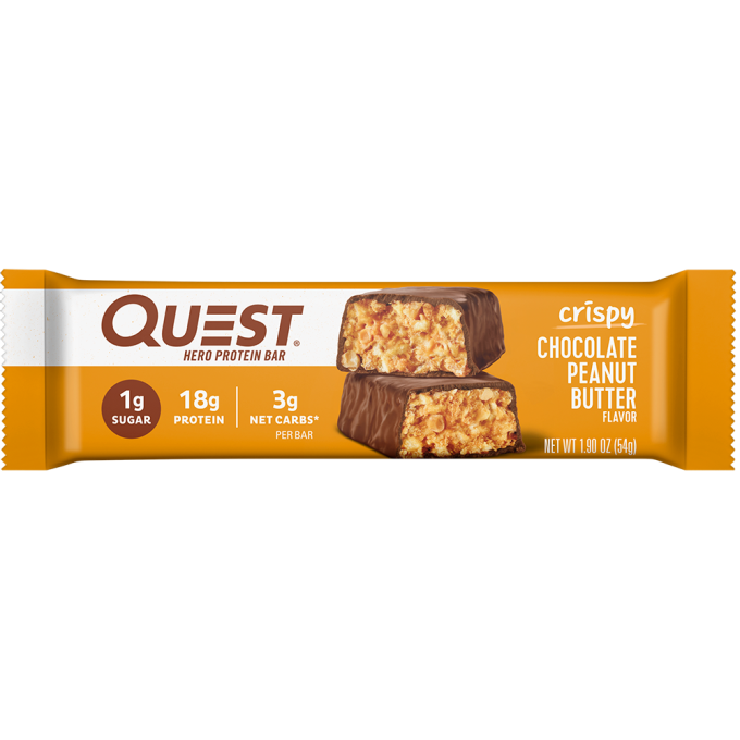 Chocolate Peanut Butter Crispy Hero Protein Bars