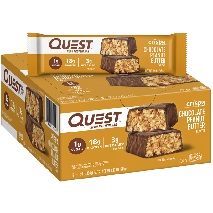 Chocolate Peanut Butter Crispy Hero Protein Bars
