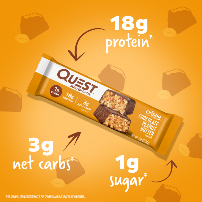 Chocolate Peanut Butter Crispy Hero Protein Bars