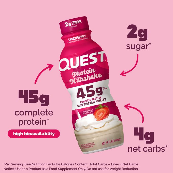Strawberry 45g Protein Milkshake